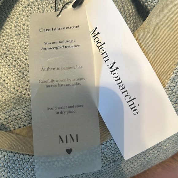 Modern Monarchie summer straw hat in Baby blue. Small. NWTs - Picture 5 of 8